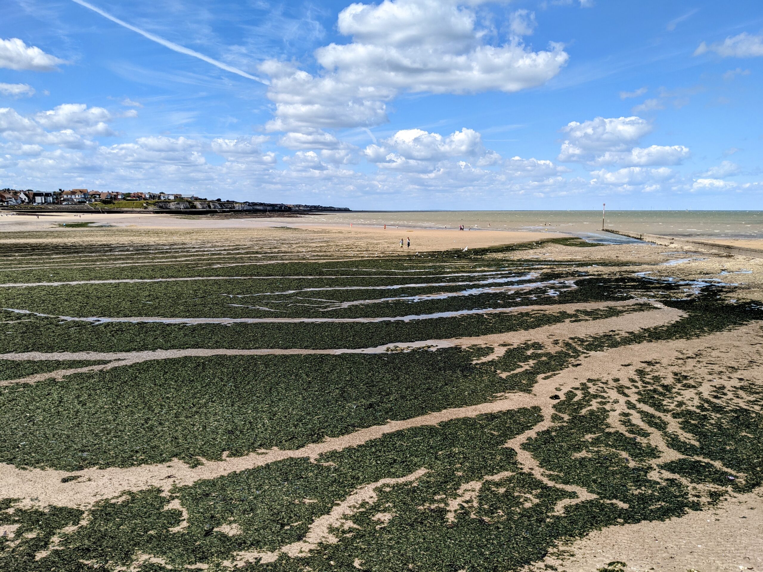 Westgate on sea, st mildreds bay low tide